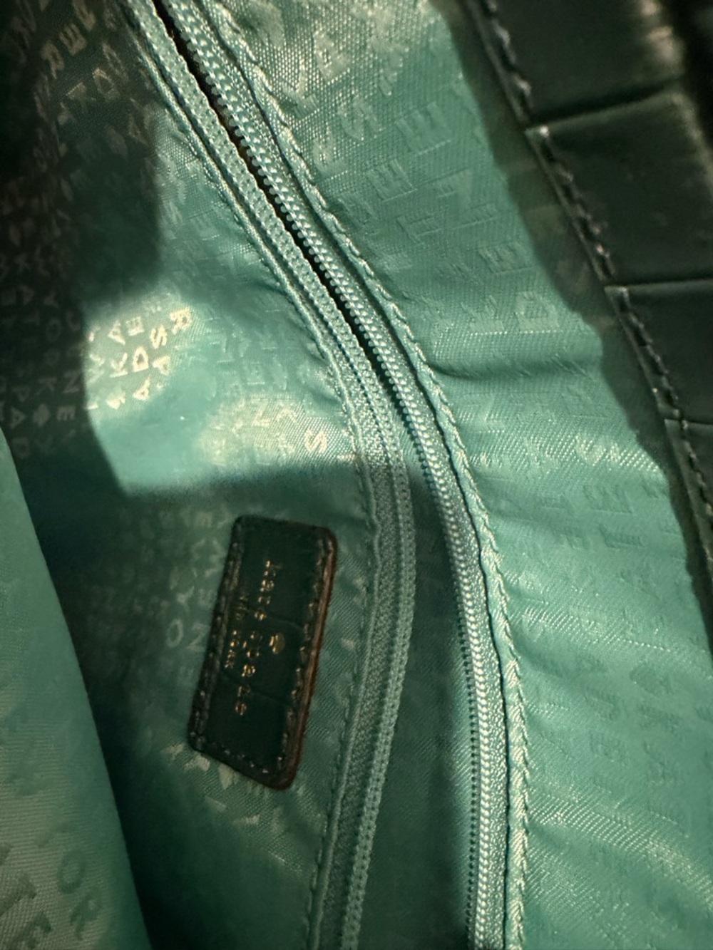 kate spade Green Croc-Embossed Tote with Gold Hardware - Picture 8 of 9